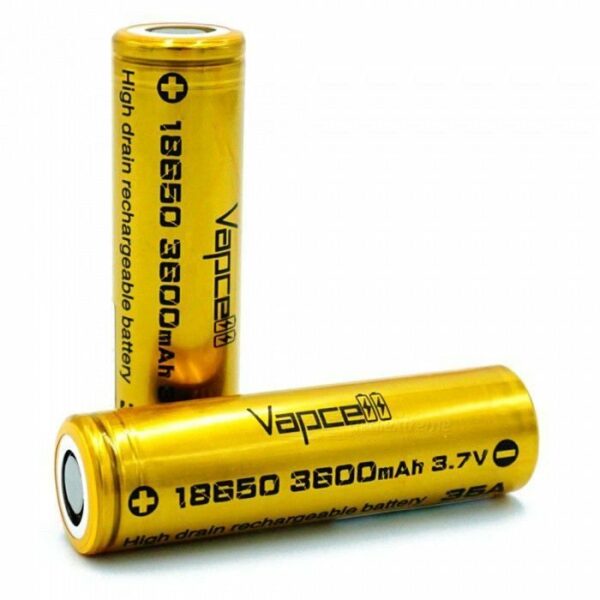 BATERIA 18650 LI-ION 3.7V 3600MAH 35A ( 2 BATERIAS ) + ESTOJO BATERIA - VAPCELL