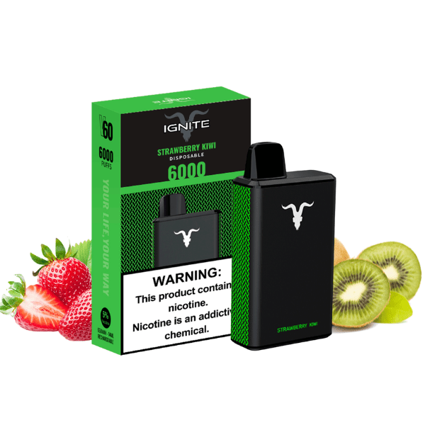 POD DESCARTÁVEL V60 5% 6000 PUFFS - STRAWBERRY KIWI - IGNITE