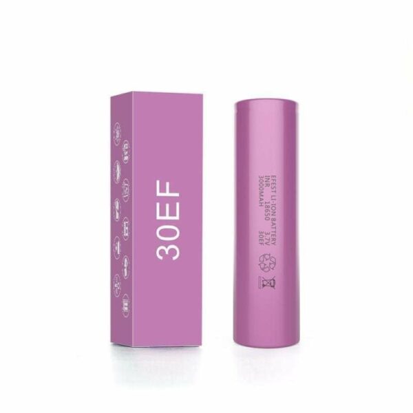 BATERIA 18650 30EF 3.7V 3000MAH 20A - EFEST - UNITÁRIO