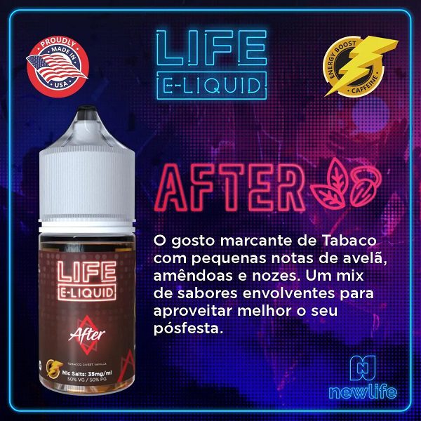 LÍQUIDO AFTER - NICSALT - LIFE E-LIQUID