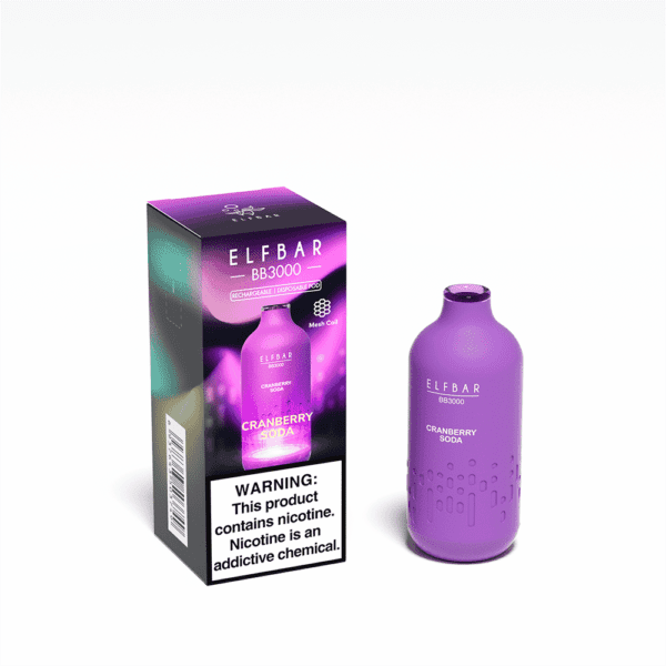 POD DESCARTÁVEL BB3000 3000 PUFFS - CRANBERRY SODA - ELF BAR