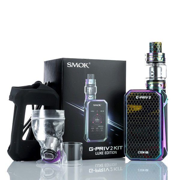 KIT G PRIV 2 230W LUXE EDITION C/ ATOMIZADOR TFV12 PRINCE - SMOK + 2 BATERIAS SAMSUNG 30Q 18650 3.7V 3000MAH