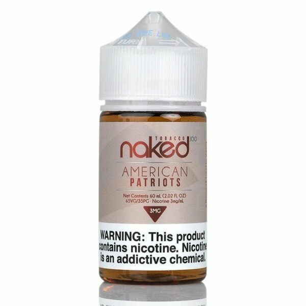 LÍQUIDO AMERICAN PATRIOTS - TOBACCO - NAKED 100 - Imagem 2