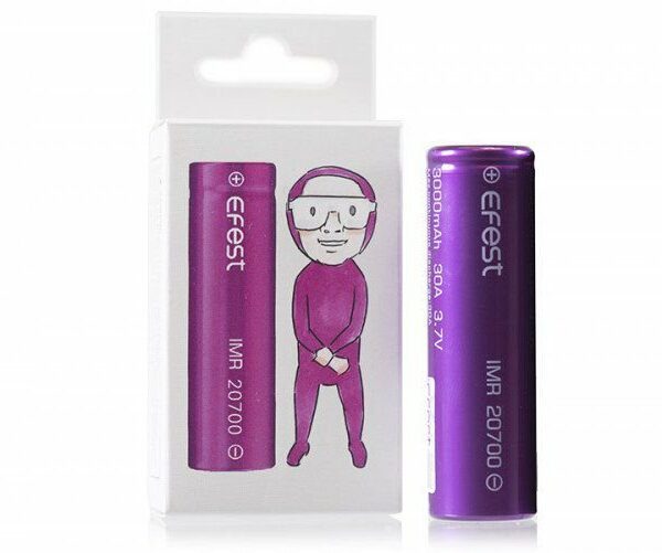 BATERIA 20700 LI-ION EFEST PURPLE 3.7V 3000MAH HIGH DRAIN 30A - UNITÁRIO