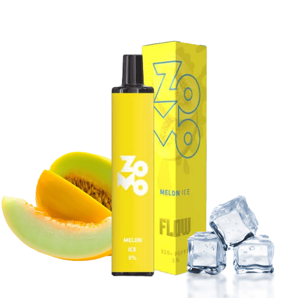 POD DESCARTÁVEL 5% NICSALT ZOMO FLOW 800 PUFFS - MELON ICE - ZOMO