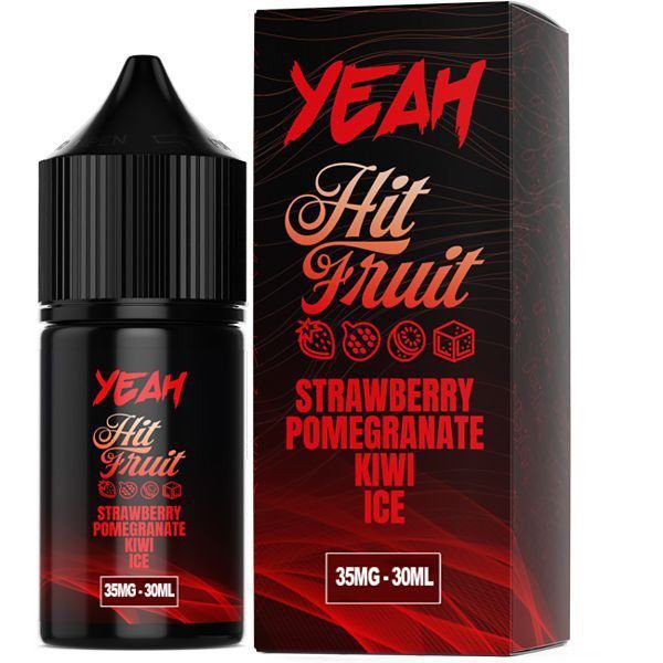 LÍQUIDO NICSALT STRAWBERRY POMEGRANATE KIWI ICE - HIT FRUIT – YEAH