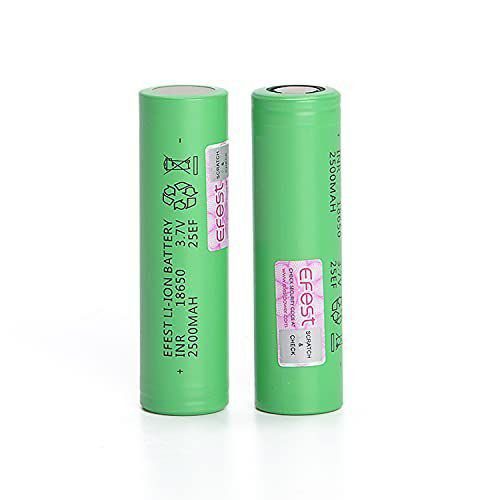 BATERIA 18650 25EF 3.7V 2500MAH 20A - EFEST - UNITÁRIO