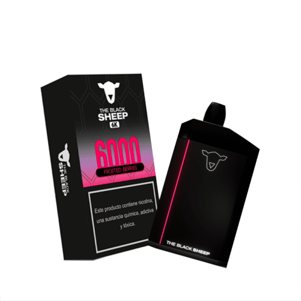POD DESCARTÁVEL 2% NICSALT 6000 PUFFS - FROSTED BERRIES - THE BLACK SHEEP
