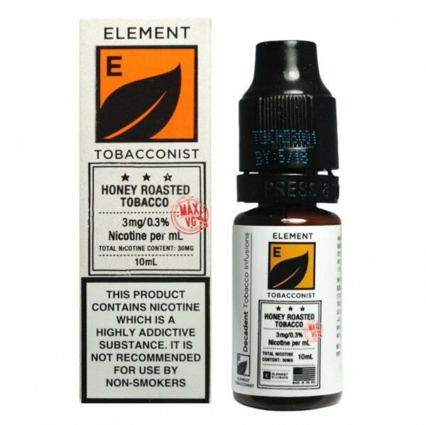 LÍQUIDO HONEY ROASTED TOBACCO - SALT NICOTINE - ELEMENT - Imagem 3