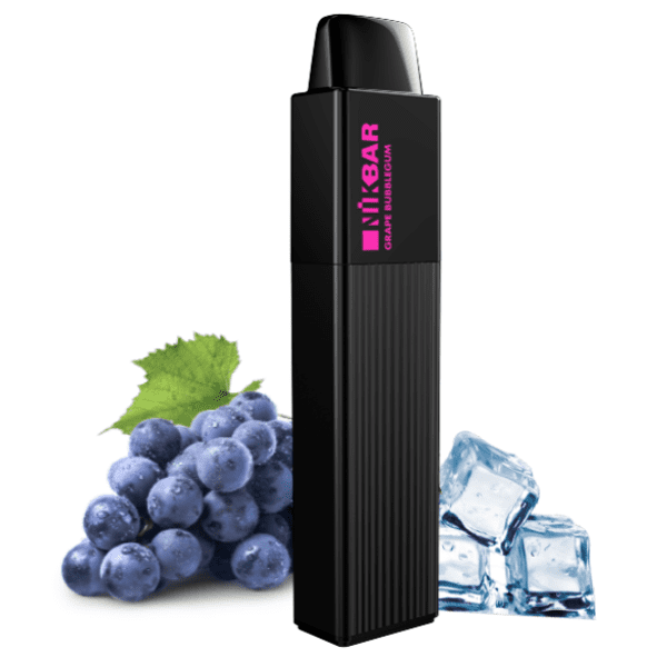 POD DESCARTÁVEL 5% 2500 PUFFS - GRAPE ICE - NIKBAR