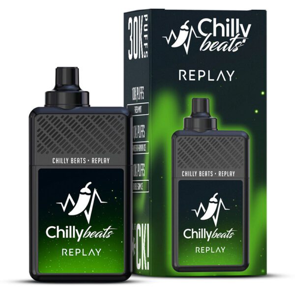 POD DESCARTÁVEL REPLAY 30K PUFFS - FRESH M / STRAWBERRY B / BUBBLE G - CHILLY BEATS