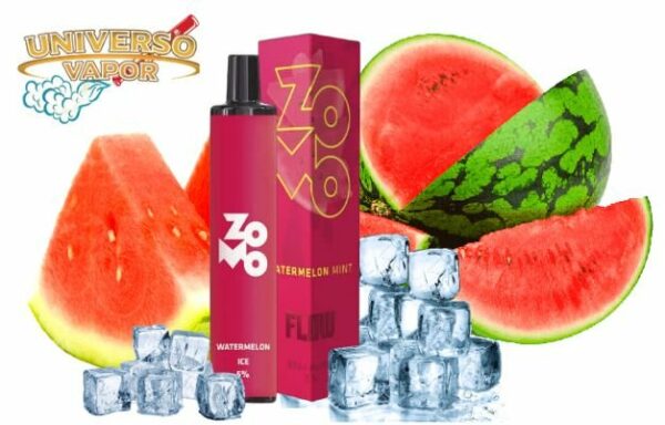 POD DESCARTÁVEL 5% NICSALT ZOMO FLOW 800 PUFFS - WATERMELON MINT - ZOMO