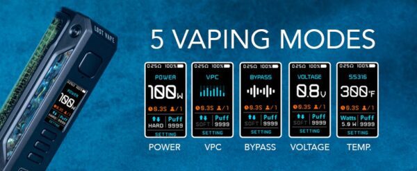 KIT VAPE THELEMA SOLO 100W - LOST VAPE - Imagem 5