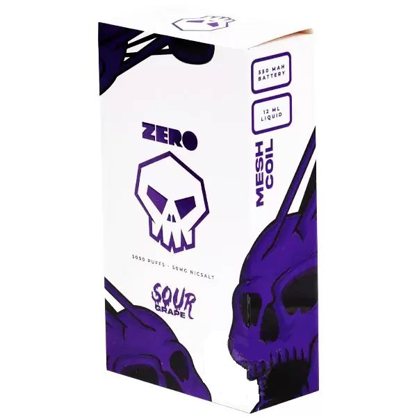 POD DESCARTÁVEL ZERO V5000 5000 PUFFS - SOUR GRAPE - ZERO