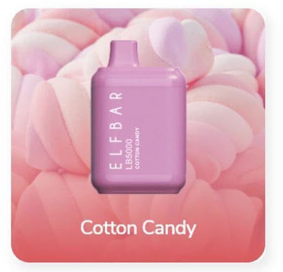 POD DESCARTÁVEL LB5000 5000 PUFFS - COTTON CANDY - ELF BAR