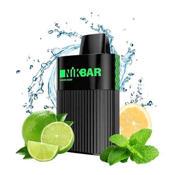 POD DESCARTÁVEL 5% NICSALT 4000 PUFFS – LEMON MINT – NIKBAR