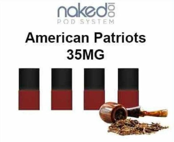 POD ( CARTUCHO ) REPOSIÇÃO PARA POD SYSTEM - AMERICAN PATRIOTS - NAKED 100 - Imagem 2