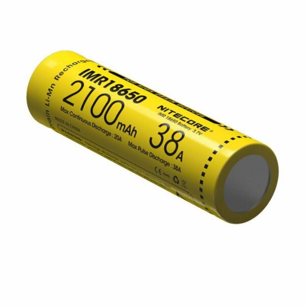 BATERIA 18650 LITHIUM POWER IMR 38A 2100 MAH - NITECORE - UNITÁRIO