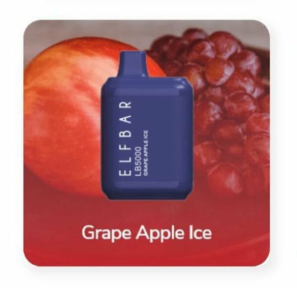 POD DESCARTÁVEL LB5000 5000 PUFFS - GRAPE APPLE ICE - ELF BAR