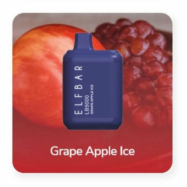 POD DESCARTÁVEL LB5000 5000 PUFFS - GRAPE APPLE ICE - ELF BAR