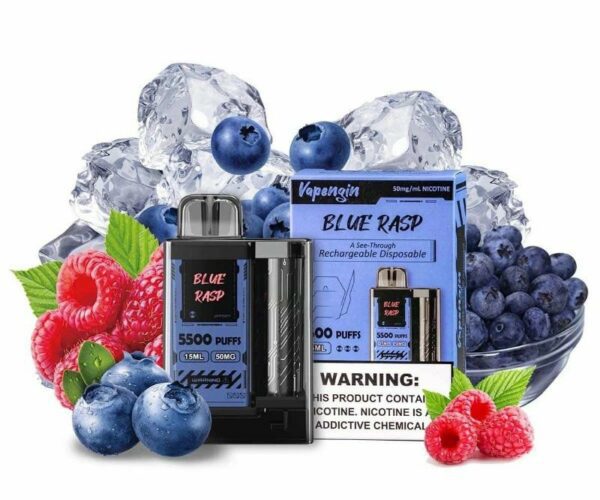 POD DESCARTÁVEL 5500 PUFFS - BLUE RASP - VAPENGIN