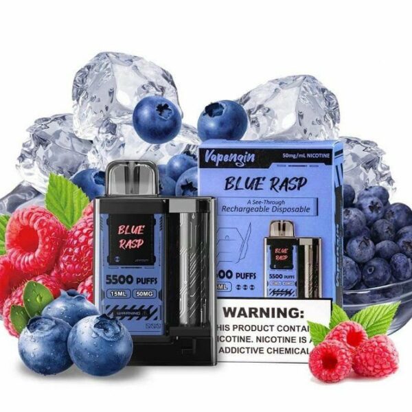 POD DESCARTÁVEL 5500 PUFFS - BLUE RASP - VAPENGIN