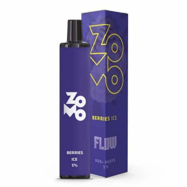 POD DESCARTÁVEL 5% NICSALT ZOMO FLOW 800 PUFFS - BERRIES ICE - ZOMO - Imagem 2