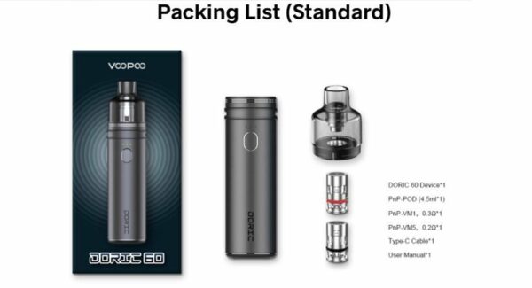KIT POD DORIC 60 60W 2500MAH - VOOPOO - Imagem 6