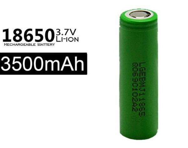 BATERIA 18650 LI-ION LG VERDE 3.7V 3500 MAH HIGH DRAIN 20A - UNITÁRIO