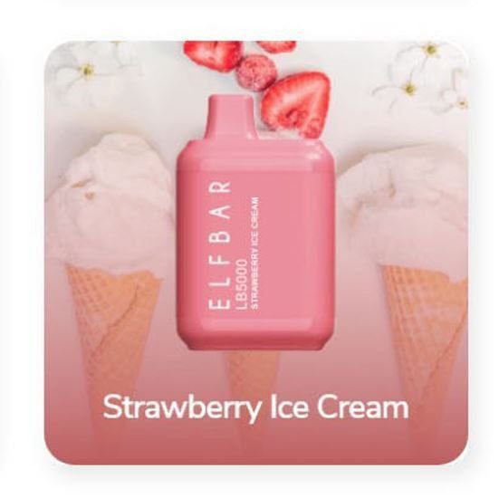 POD DESCARTÁVEL LB5000 5000 PUFFS - STRAWBERRY ICE CREAM - ELF BAR