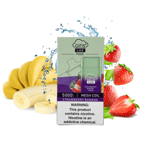 POD DESCARTAVEL LUX P5000 5% - STRAWBERRY BANANA - AIRISTECH