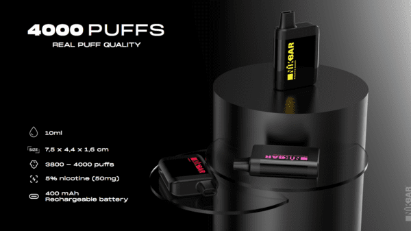 POD DESCARTÁVEL 5% NICSALT 4000 PUFFS - WATERMELON CANDY ICE - NIKBAR - Imagem 2