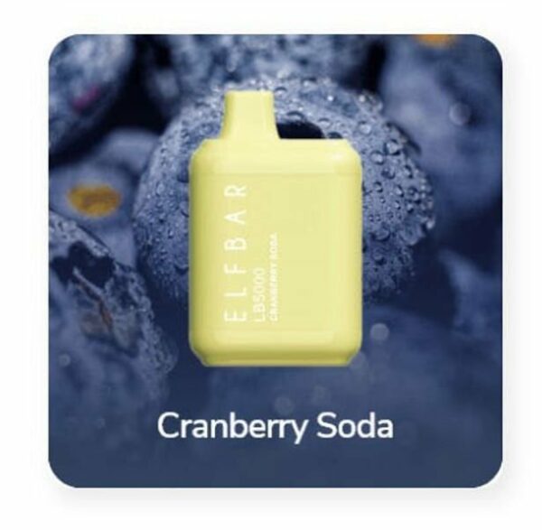POD DESCARTÁVEL LB5000 5000 PUFFS - CRANBERRY SODA - ELF BAR