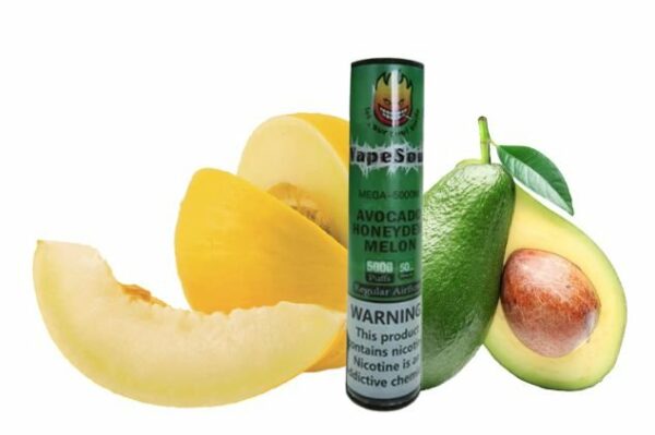 POD DESCARTÁVEL 5% NICSALT MEGA 5000 PUFFS C/ AJUSTE DE AIR FLOW - AVOCADO HONEYDEW MELON - VAPESOUL