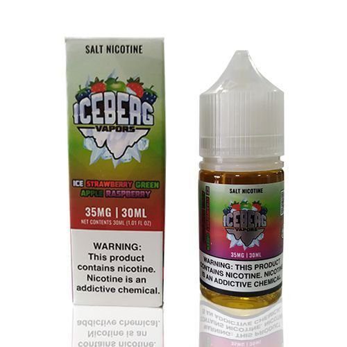 LÍQUIDO SALT ICE STRAWBERRY GREEN APPLE RASPBERRY - ICEBERG VAPORS