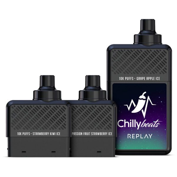 POD DESCARTÁVEL REPLAY 30K PUFFS - GRAPE A / STRAWBERRY K / PASSION - CHILLY BEATS - Imagem 3