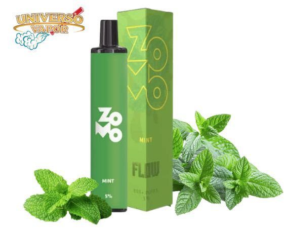 POD DESCARTÁVEL 5% NICSALT ZOMO FLOW 800 PUFFS - MINT - ZOMO