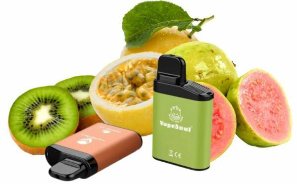 POD DESCARTÁVEL 5% NICSALT V-MAX 3500 PUFFS - KIWI PASSION FRUIT GUAVA - VAPESOUL