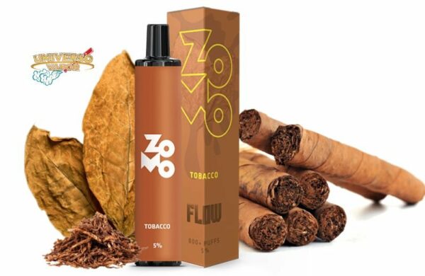POD DESCARTÁVEL 5% NICSALT ZOMO FLOW 800 PUFFS - TOBACCO - ZOMO