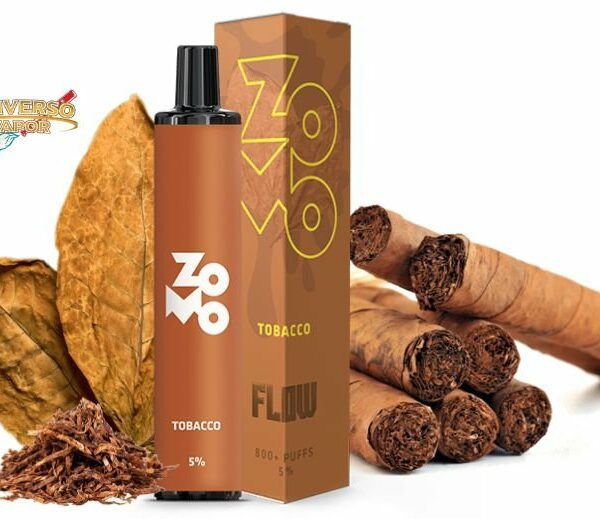 POD DESCARTÁVEL 5% NICSALT ZOMO FLOW 800 PUFFS - TOBACCO - ZOMO