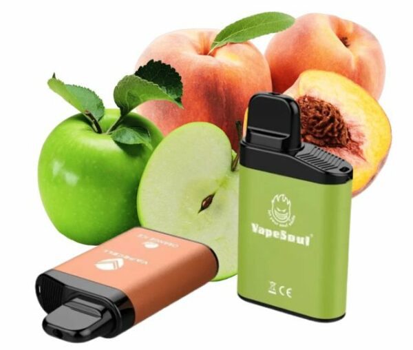 POD DESCARTÁVEL 5% NICSALT V-MAX 3500 PUFFS - APPLE PEACH - VAPESOUL