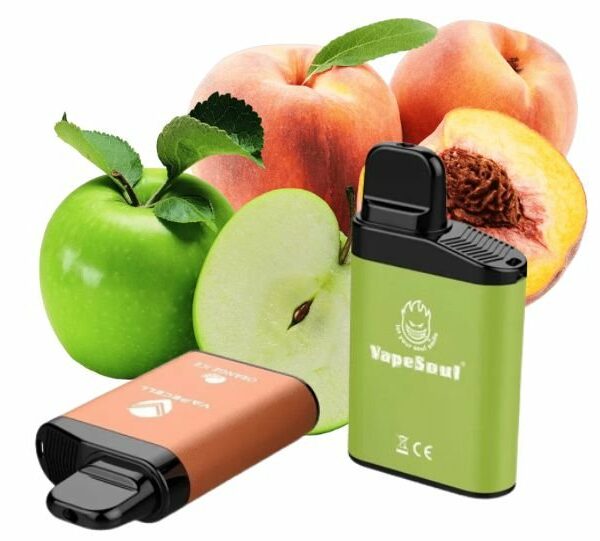 POD DESCARTÁVEL 5% NICSALT V-MAX 3500 PUFFS - APPLE PEACH - VAPESOUL