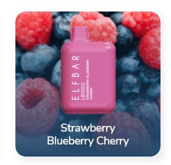 POD DESCARTÁVEL LB5000 5000 PUFFS - STRAWBERRY BLUEBERRY CHERRY - ELF BAR