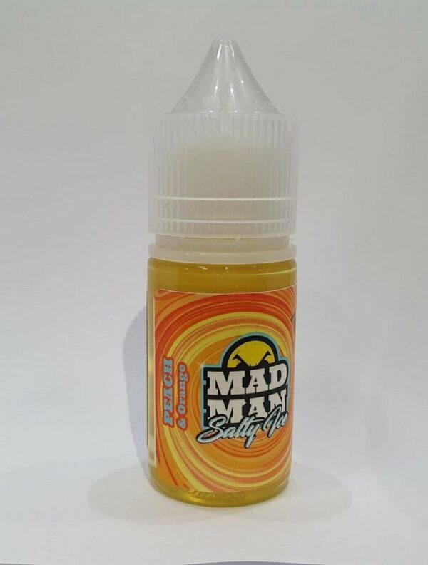 LIQUIDO PEACH & ORANGE ICE - NICSALT - MAD MAN - Imagem 2