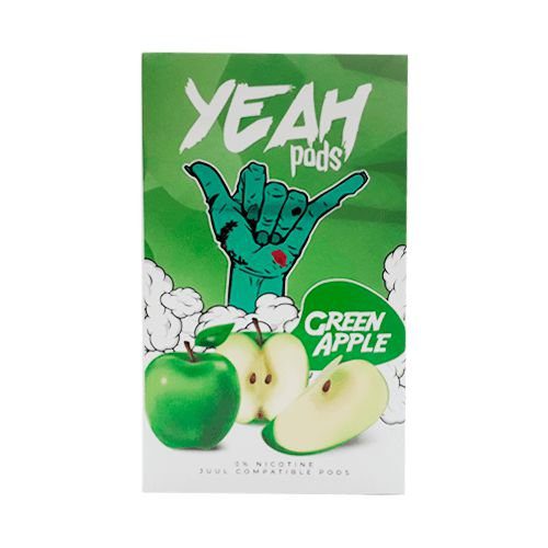 POD ( CARTUCHO ) C/ LÍQUIDO P/ JUUL GREEN APPLE - YEAH