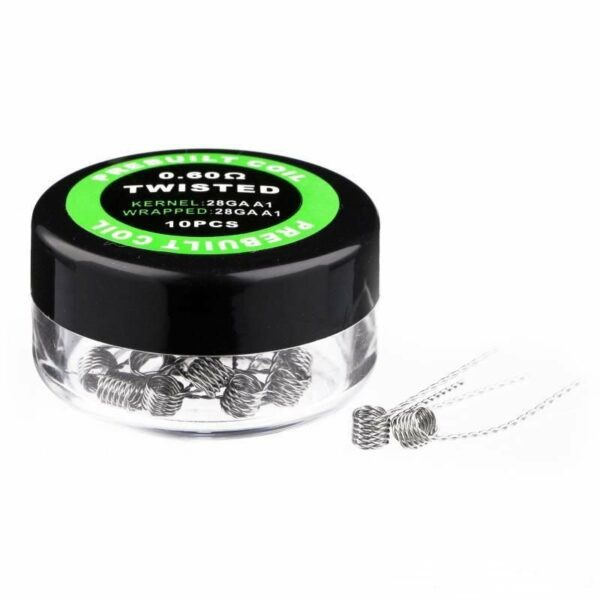 PREBUILT TWISTED 0.60Ω PACK COM 10 - COIL'S PREBUILT COIL