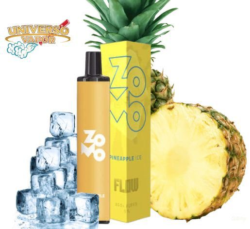 POD DESCARTÁVEL 5% NICSALT ZOMO FLOW 800 PUFFS - PINEAPPLE ICE - ZOMO