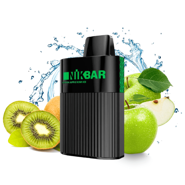 POD DESCARTÁVEL 6000 PUFFS - GREEN APPLE KIWI ICE - NIKBAR