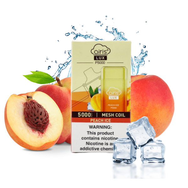 POD DESCARTAVEL LUX P5000 5% - PEACH ICE - AIRISTECH