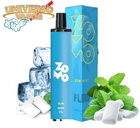 POD DESCARTÁVEL 5% NICSALT ZOMO FLOW 800 PUFFS - GUM MINT - ZOMO